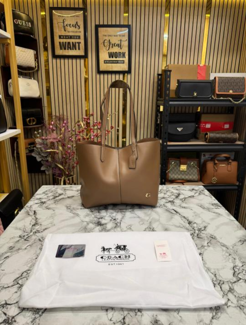 Coach North Leather Tote Bag Premium