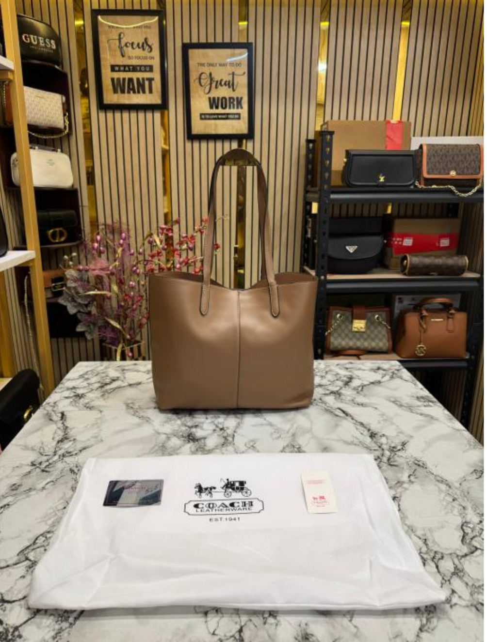 Coach North Leather Tote Bag Premium